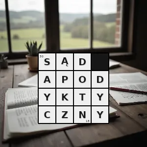 Hasło krzyżówkowe w logice zdanie w którym występuje słowo stwierdzające konieczność istnienia jakiegoś stanu rzeczy musi konieczne itp - sąd apodyktyczny – rozwiązanie, synonimy, podpowiedzi i definicje krzyżówkowe